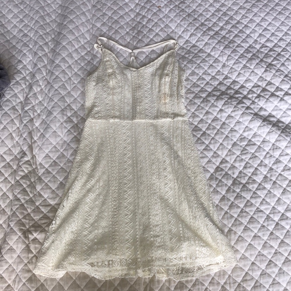 White Hollister Flowy Dress